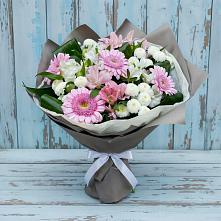 Букет цветов из:  Герберы, Альстромерии и Хризантемы #REPLACE_PRED# Починки