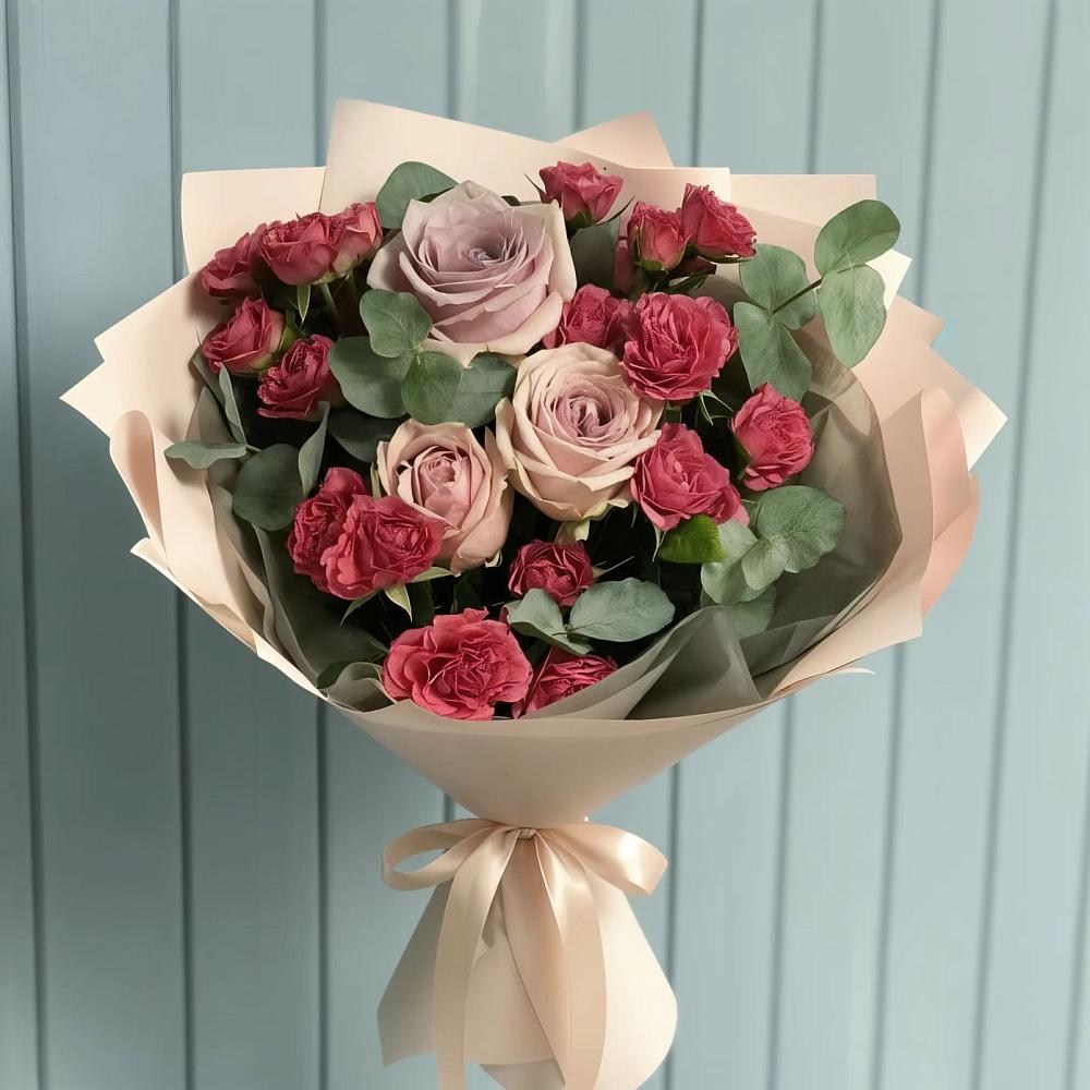 Букет цветов из: Гвоздики и Розы в Починки