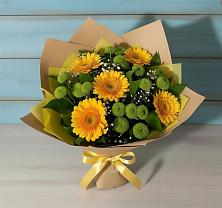 Букет цветов из:  Герберы и Хризантемы в Починки
