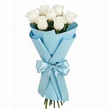 Букет 7 белых роз Проуд в Починки