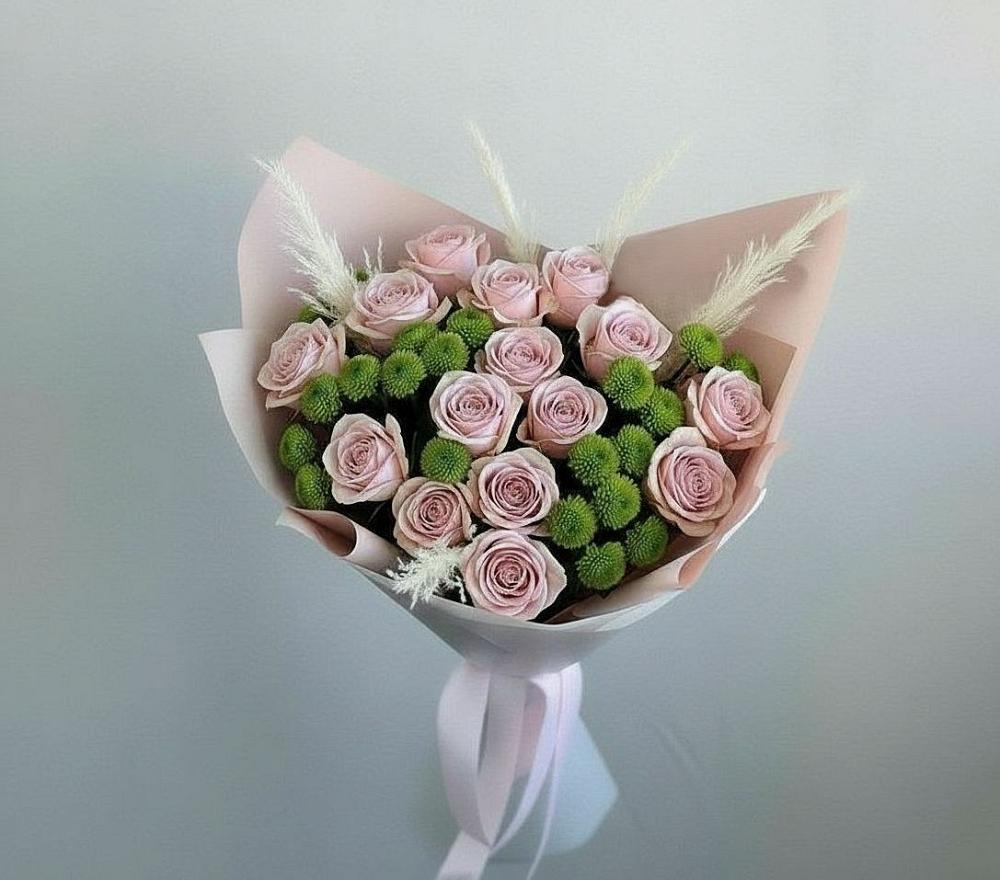 Букет цветов из: Розы и Хризантемы в Починки