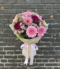 Букет цветов из:  Герберы и Хризантемы в Починки