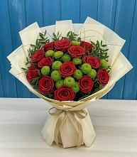 Букет цветов из:  Розы и Хризантемы в Починки