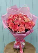 Букет 15 Розовых роз Равель в Починки